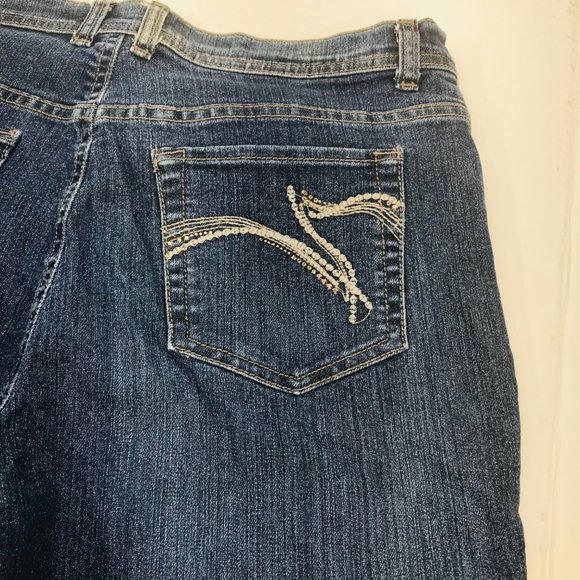 Gloria Vanderbilt Women's Size 16 Petite Denim Blue Jean Preowned Good Condition - Picture 13 of 15